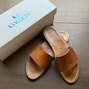K.JACQUES leather slides size 40 or US10